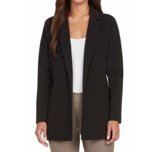 Matty M Women's Knit Boyfriend Blazer Black Soft Stretch Open Front size L- NWT